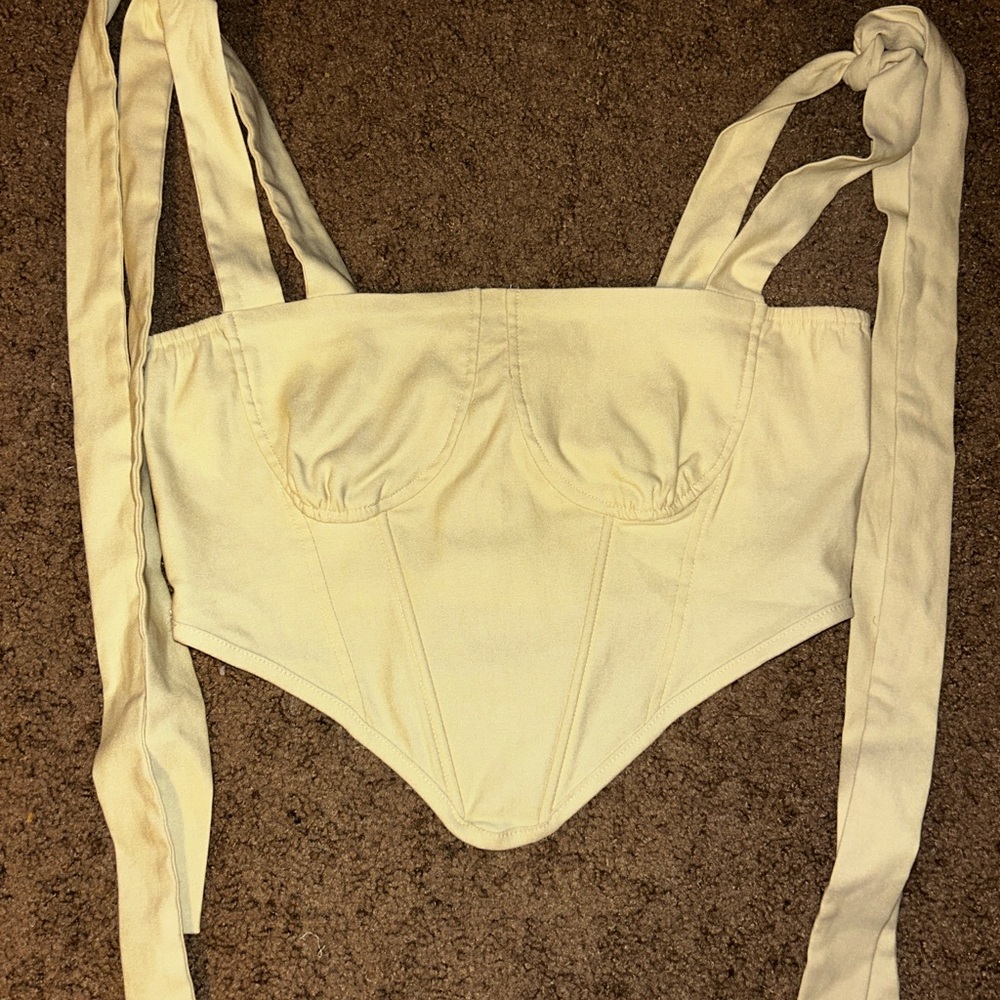 Cider BOW STRAPS CORSET CAMI